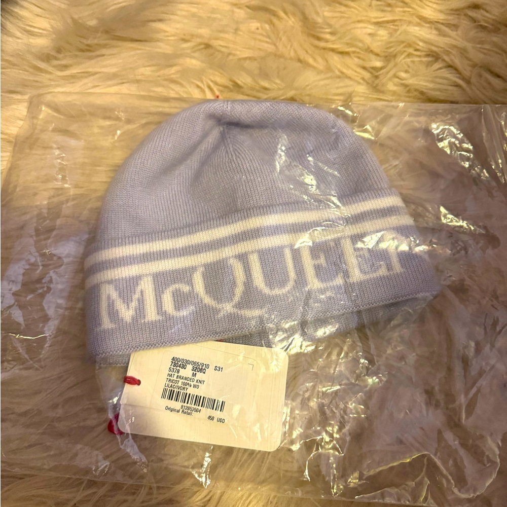 New with tags Alexander  McQueen Branded Knit  Hat. $450 retail.